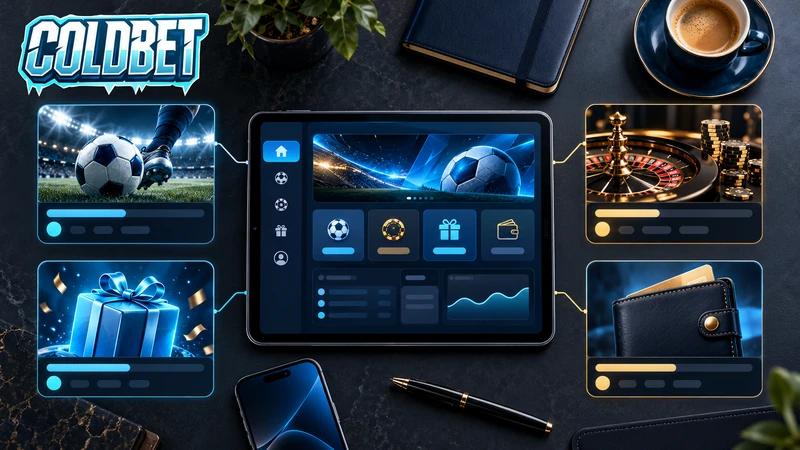 Secções da ColdBet Portugal: apostas desportivas, casino e bónus